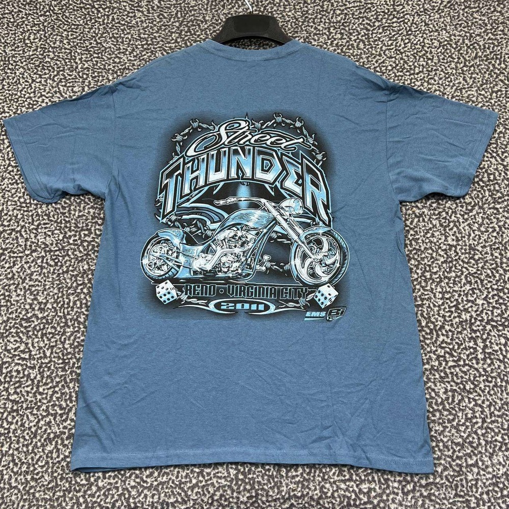 Vintage Reno‎ Street Thunder Shirt Men Large Gildan Short Sleeve Deadstock New